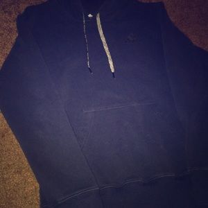 blue hoodie